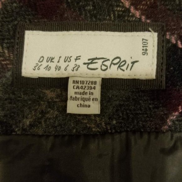 Plaid Wool Mini Skirt - Picture 3 of 4